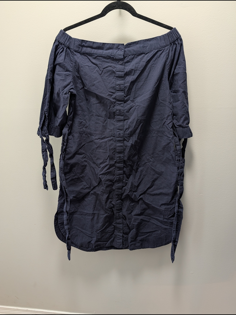 The Yellow Hanger Off The Shoulder Shirt Dress